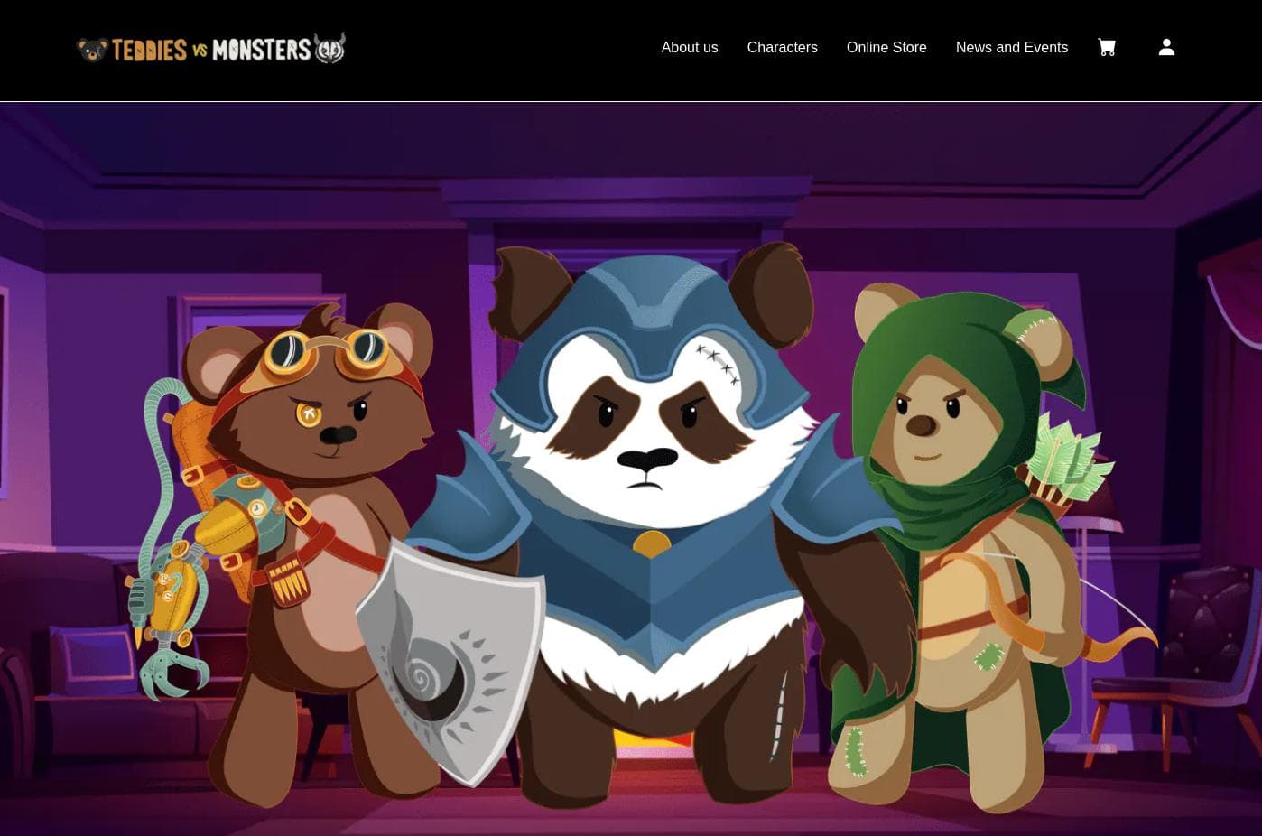 Teddies vs Monsters e-commerce
